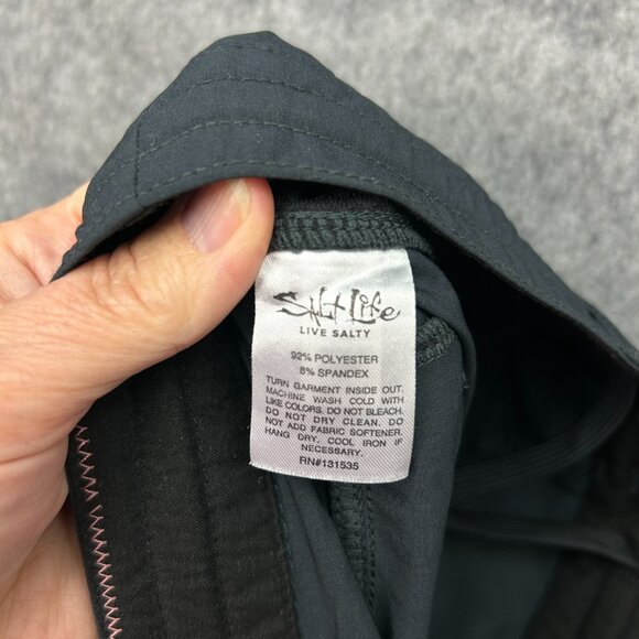 Salt Life Expedition Hybrid Shorts Men's Size 32 Mid Rise Black Quick Dry NWT - Picture 4 of 11